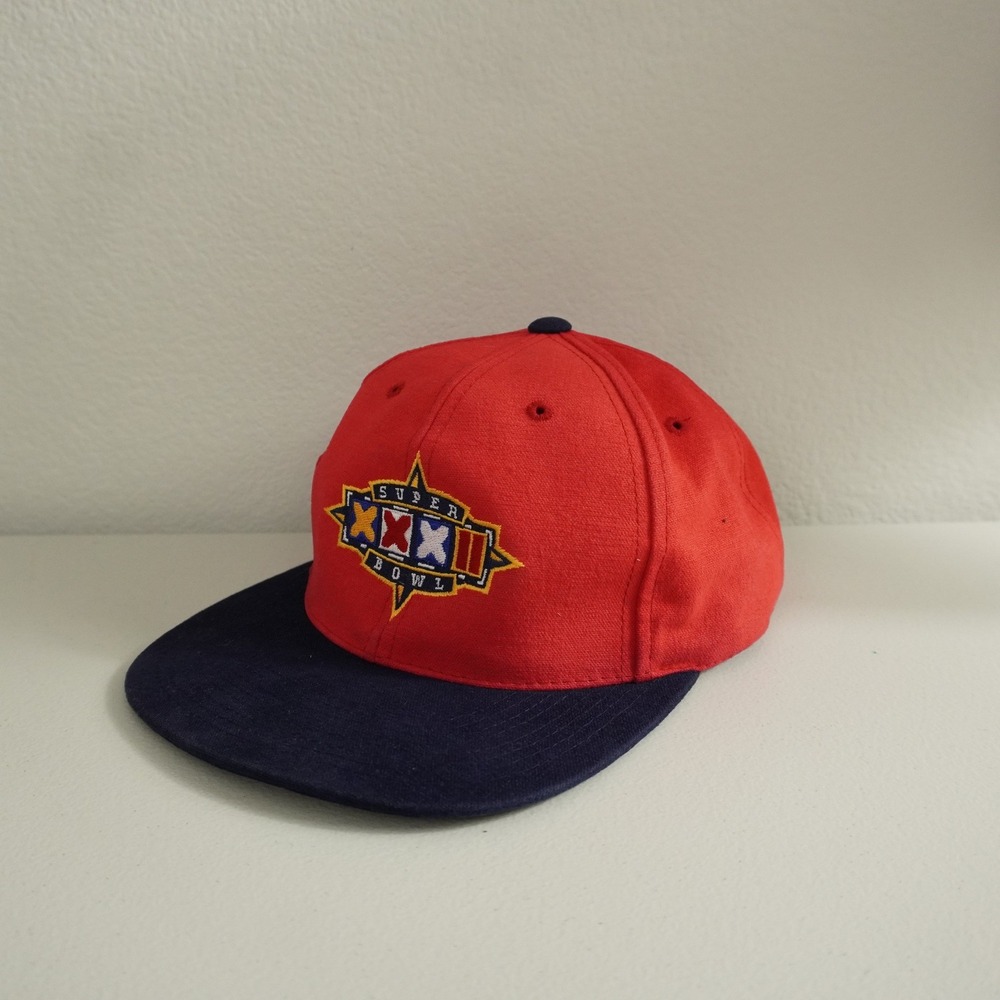 Sports Specialties‎ Super Bowl XXXII Hat Red Navy 1998 San Diego Vintage